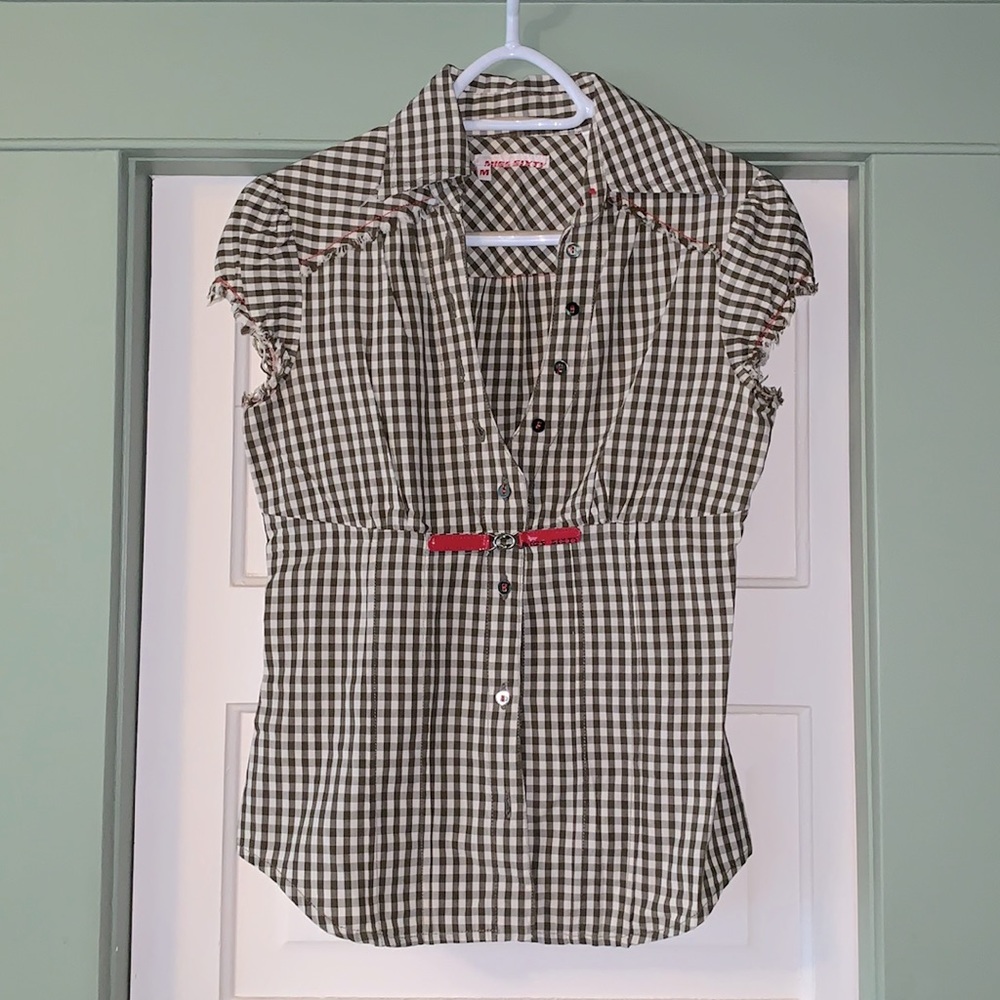 Miss Sixty Plaid short sleeved Top